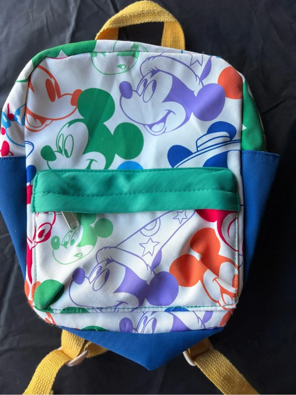 Mickey Mouse Multicolor Mini Backpack - Zara x Mickey & Friends Green Accent